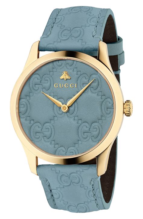 gucci watches ladies leather band